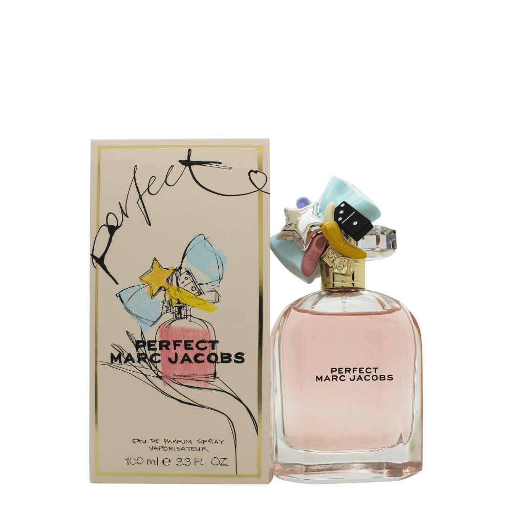 En flaska Marc Jacobs Perfect Eau de Parfum, en blommig doft.